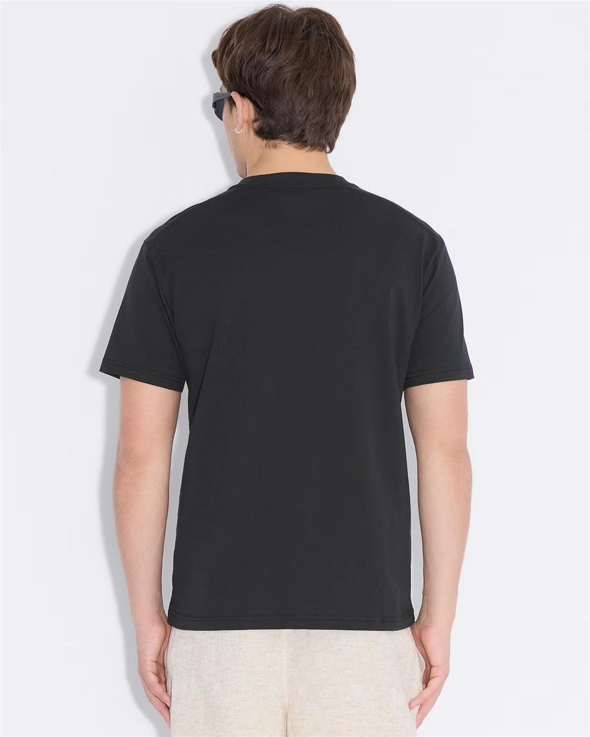 Tucker Embroidery Tee – Black