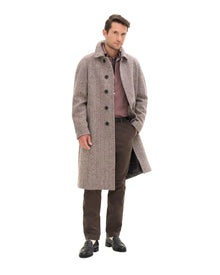 Raglan Herringbone Coat – Hazelnut Brown