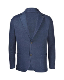 Ribbed knit jacket - Navy
