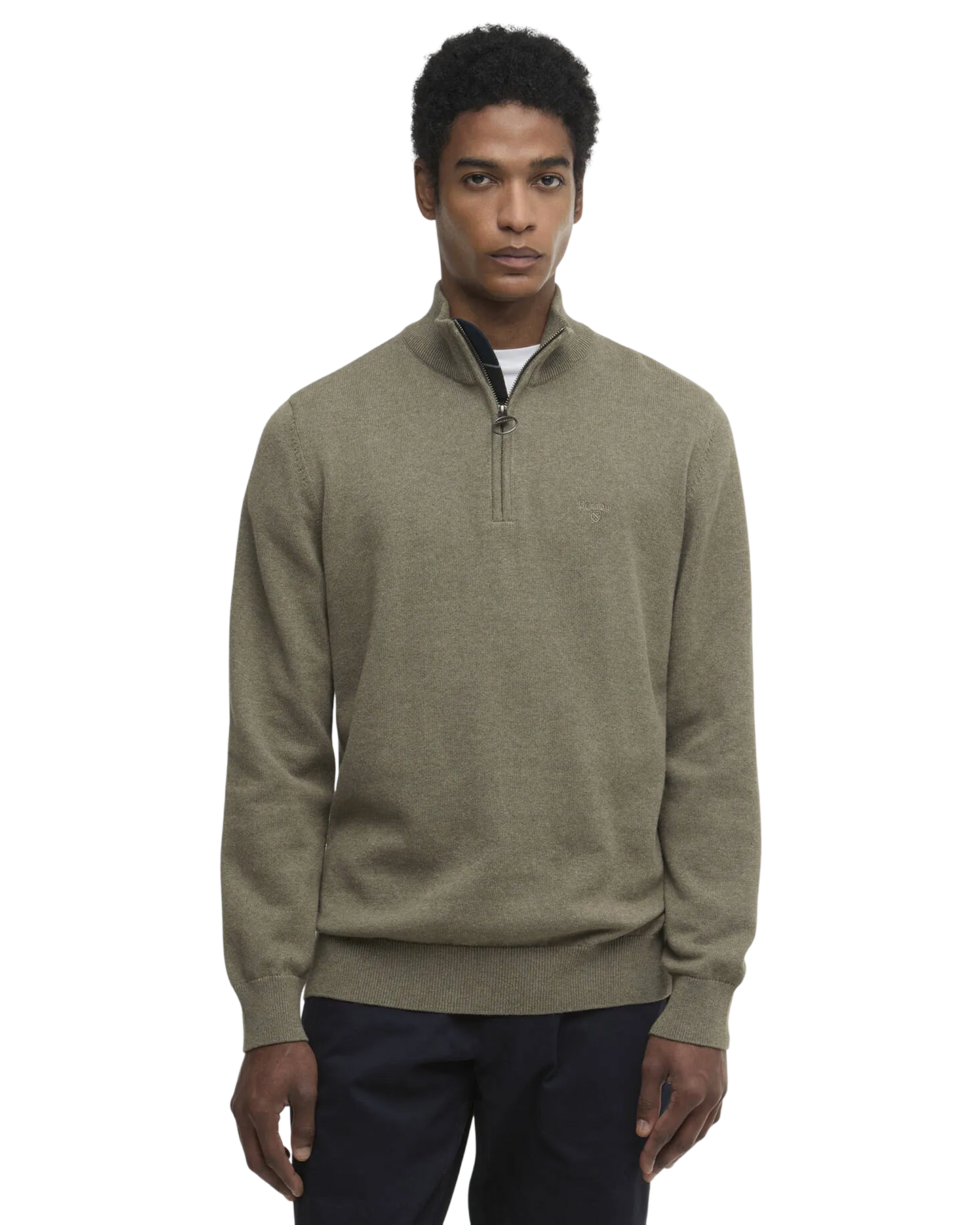Cotton Quarter-Zip Jumper