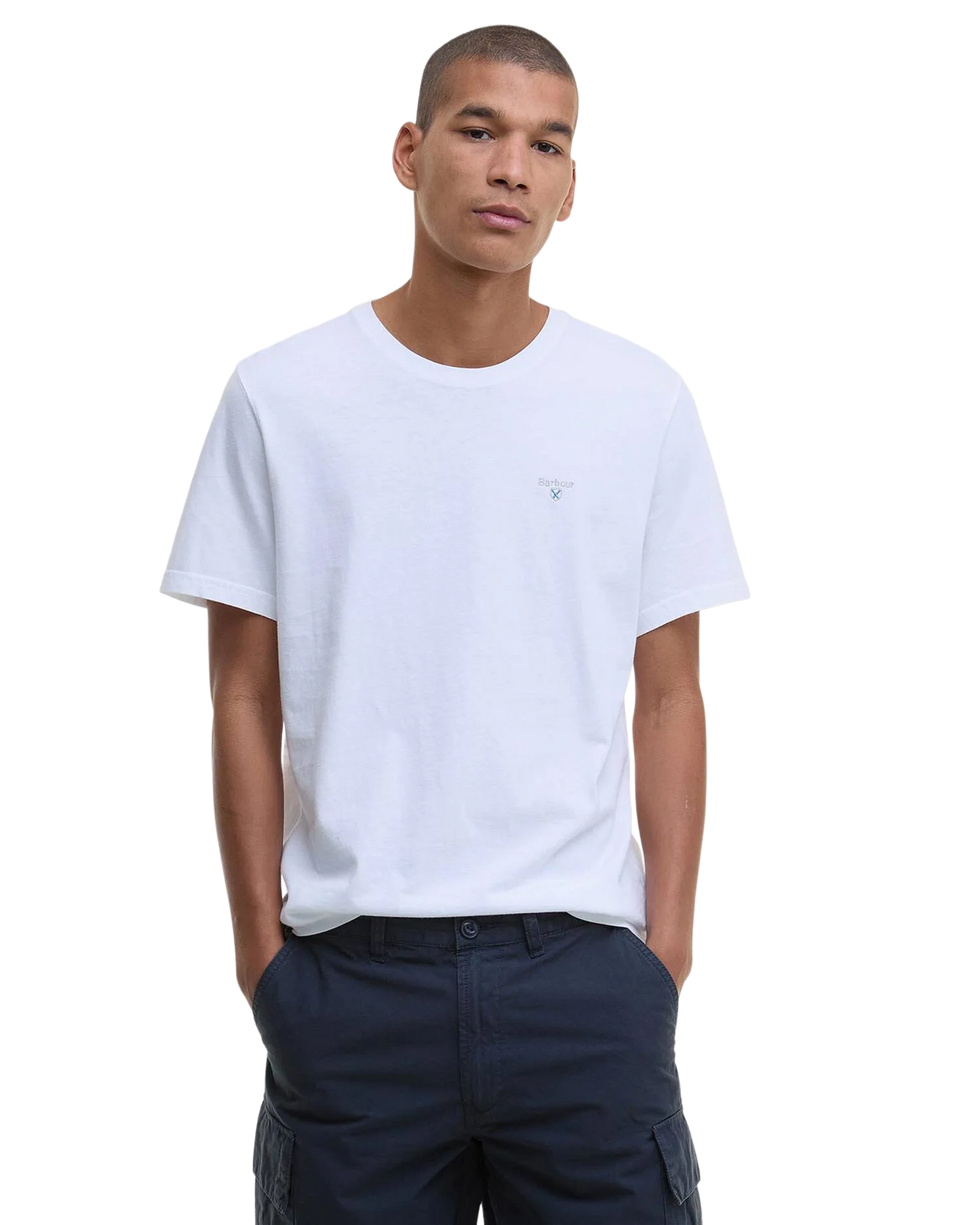 Barbour Tartan Sports T-Shirt – White