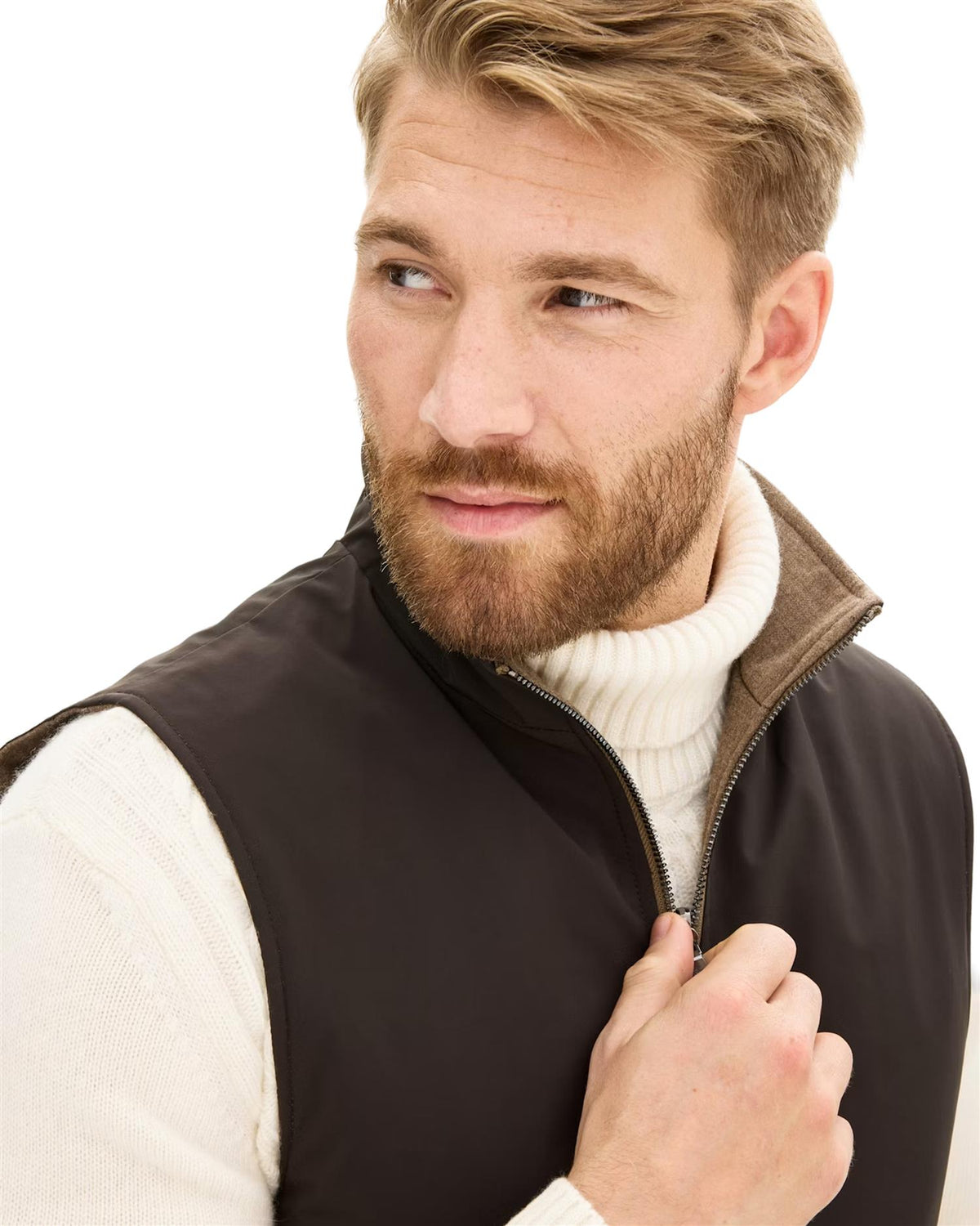 Oscar Jacobson Reversible Padded Flannel Vest – Melange