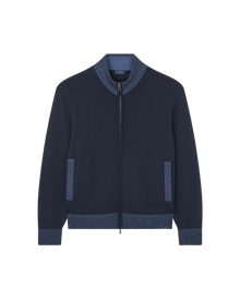 Soft Cool Touch Wool Sweater with Zip Closure