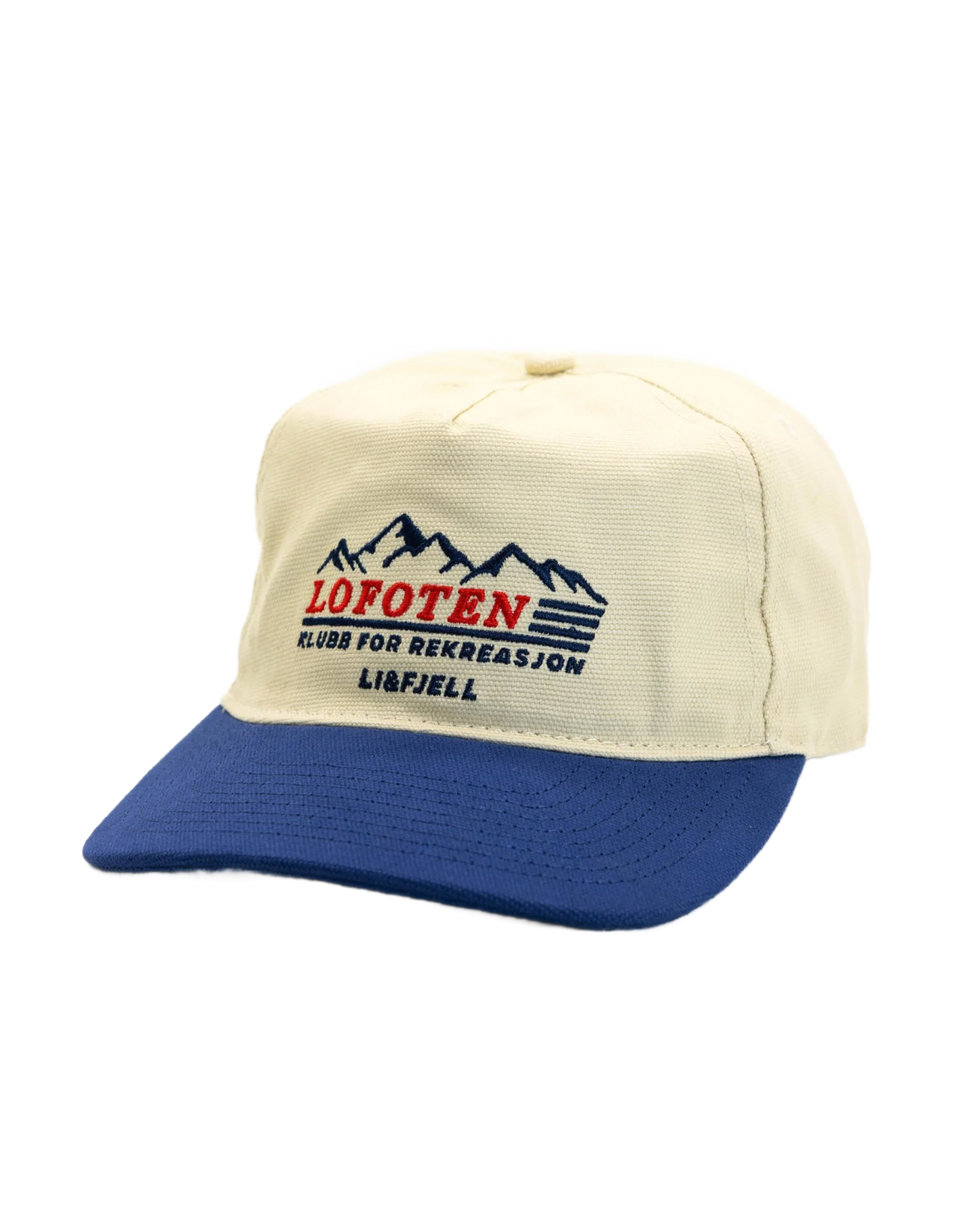 Lofoten Rekreasjon Caps – Kremhvit/Blå