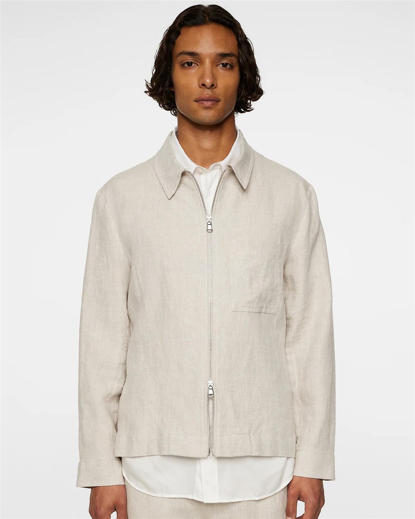 Julius Drape Linen Overshirt