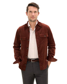 Magnus Shirt Jacket Orange Rust