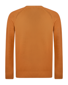 Crew Neck Sweater Boucle Cotton-cashmere - Burnt Orange