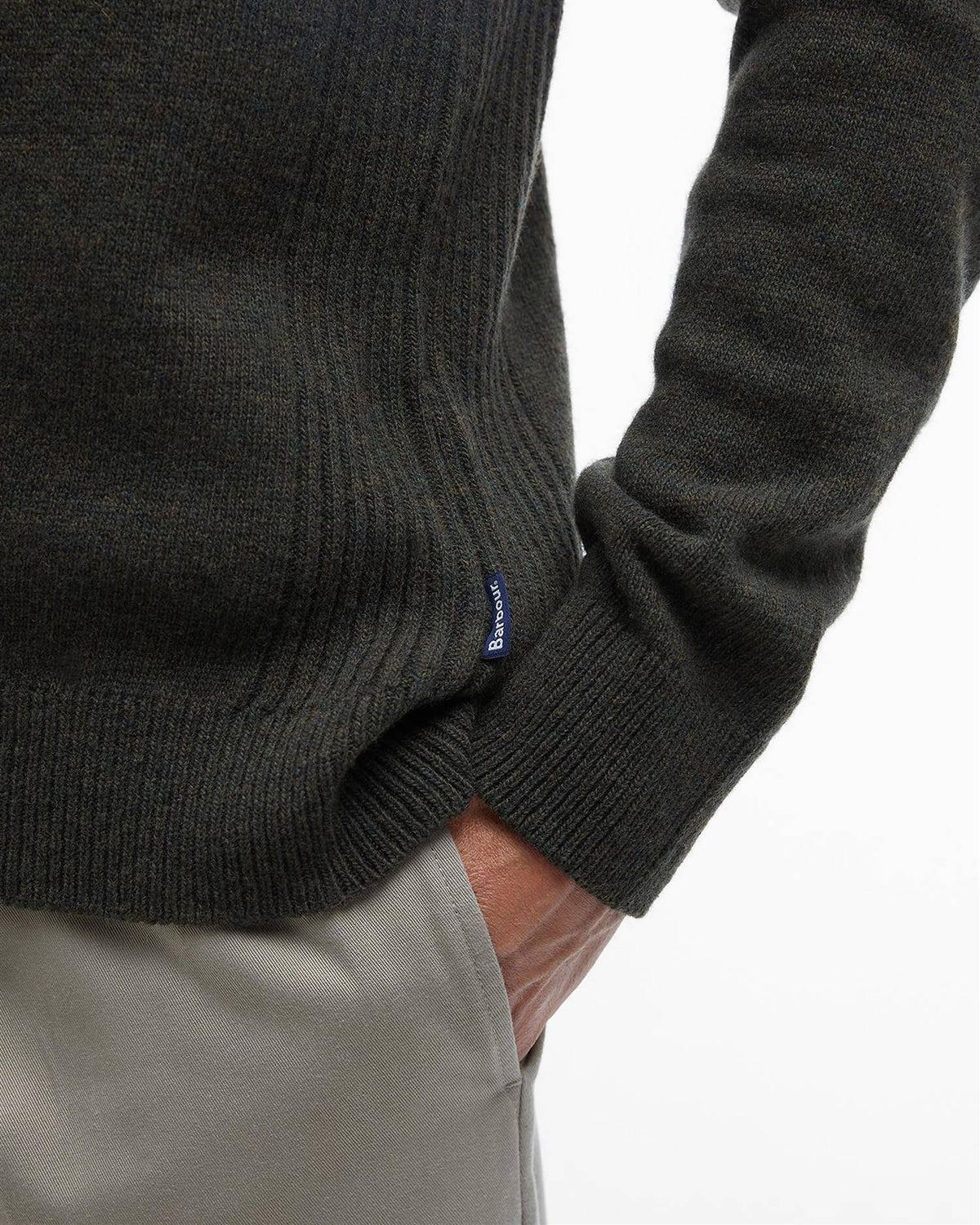 Holden Quarter-Zip Jumper – Olive Marl