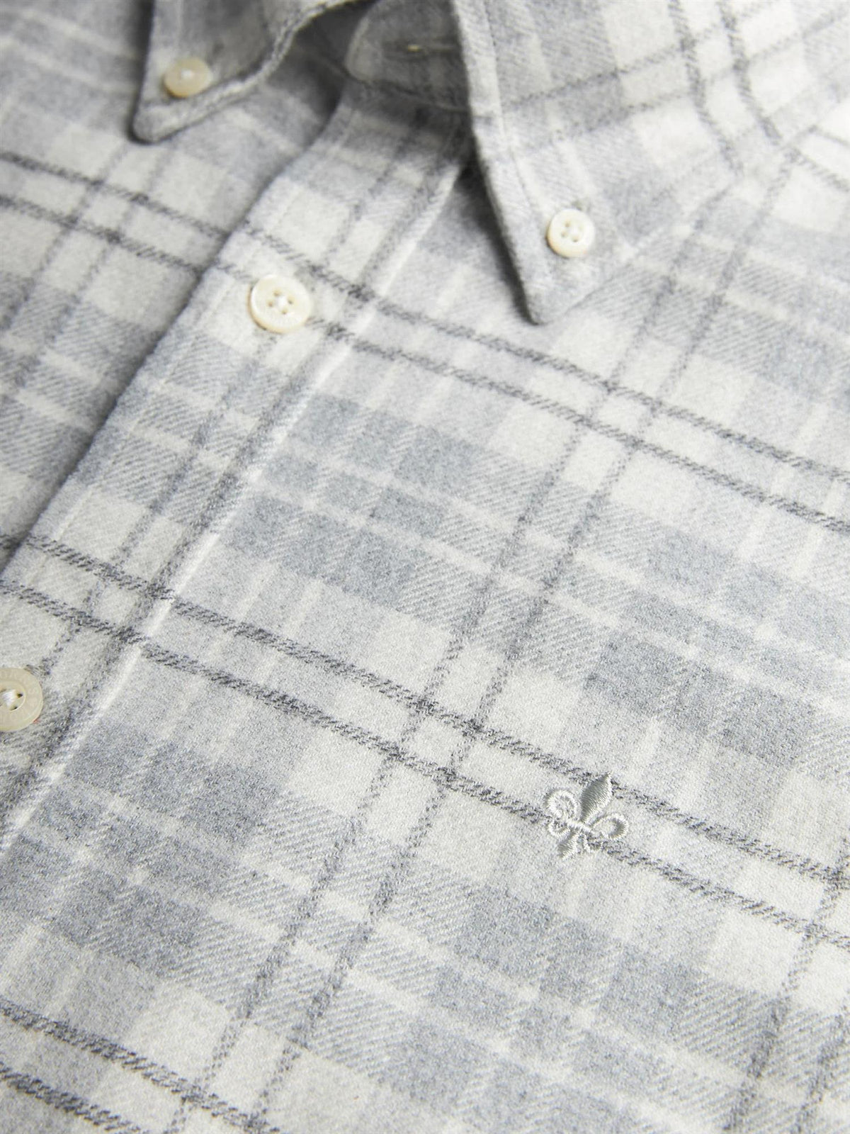 Flannel Mouliné Shirt Slim Fit – Grey