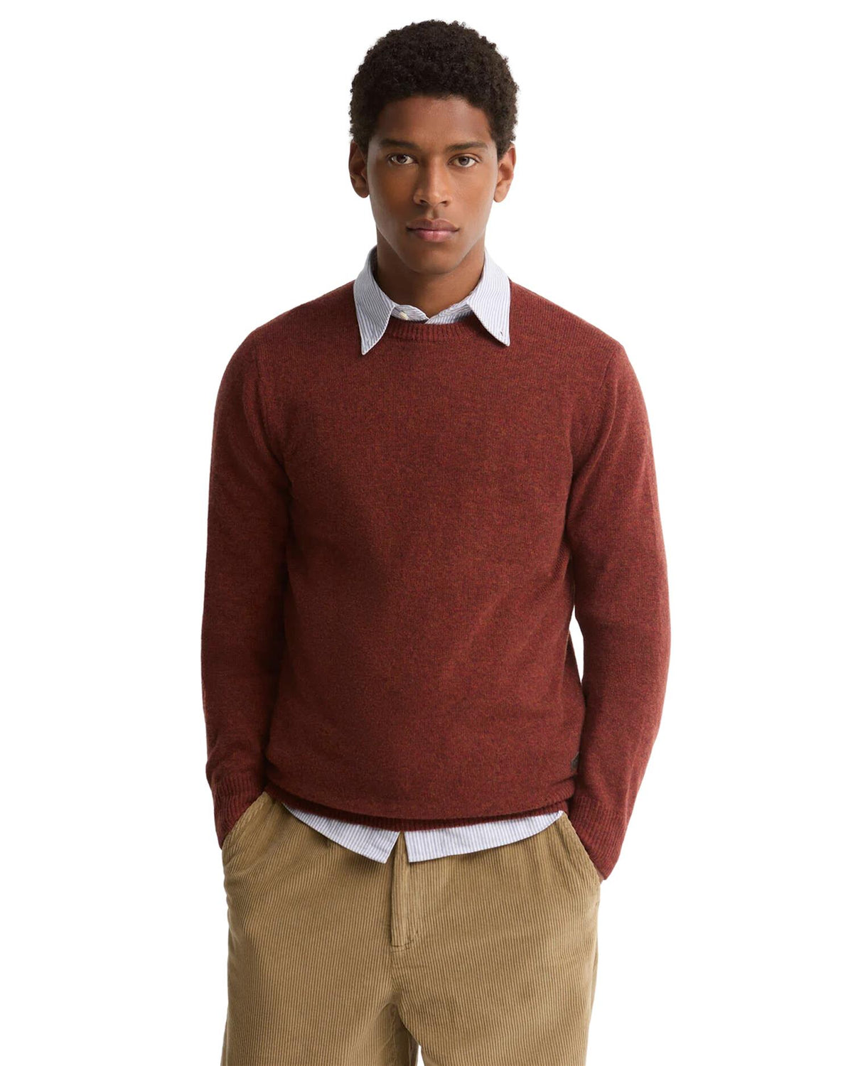 Essential Crew-Neck Jumper – Russet