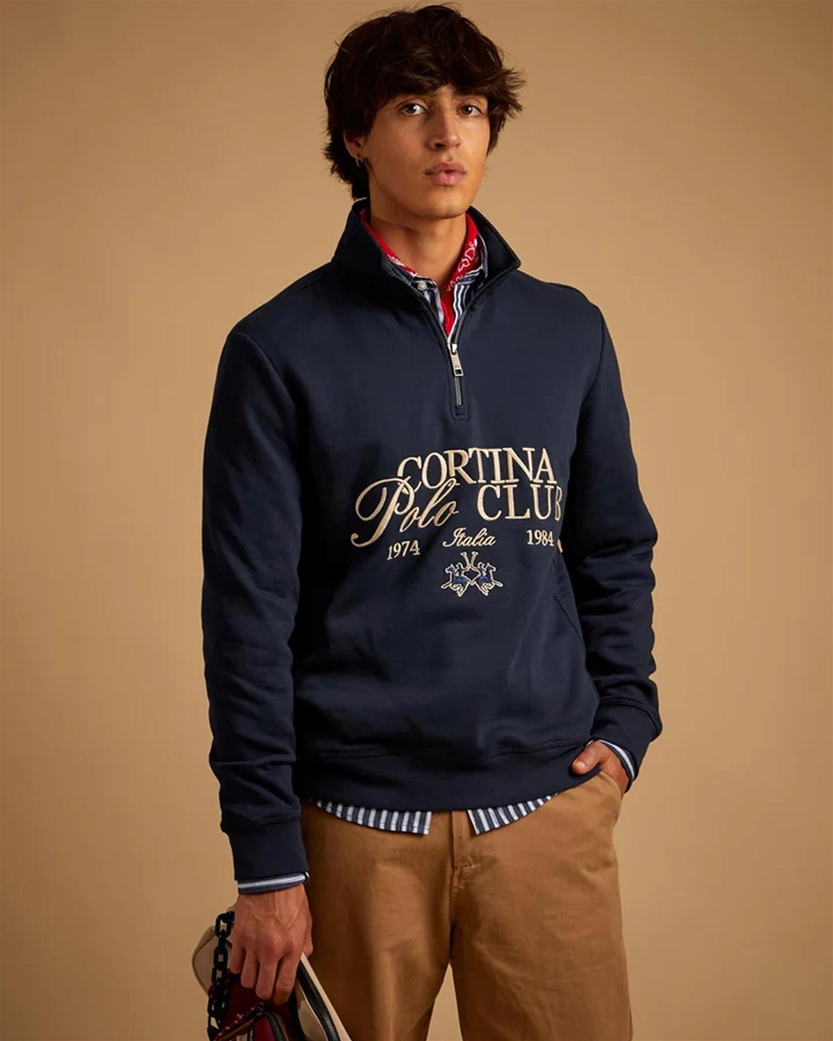 La Martina Cortina Dominic Half-Zip Sweatshirt – Navy