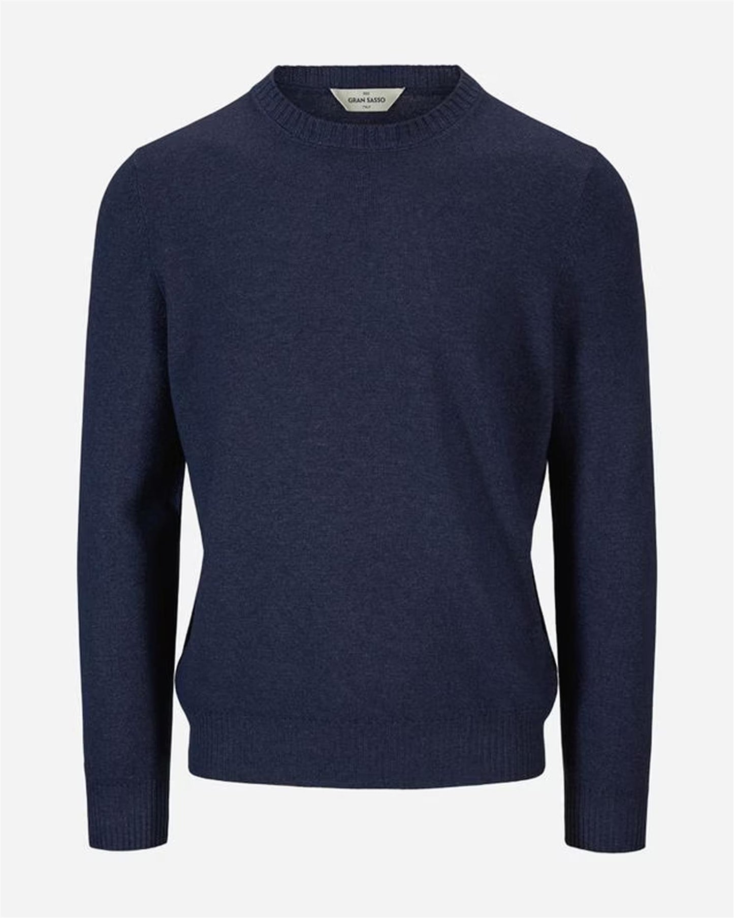 Crew Neck Vintage Wool-Cashmere - Nav