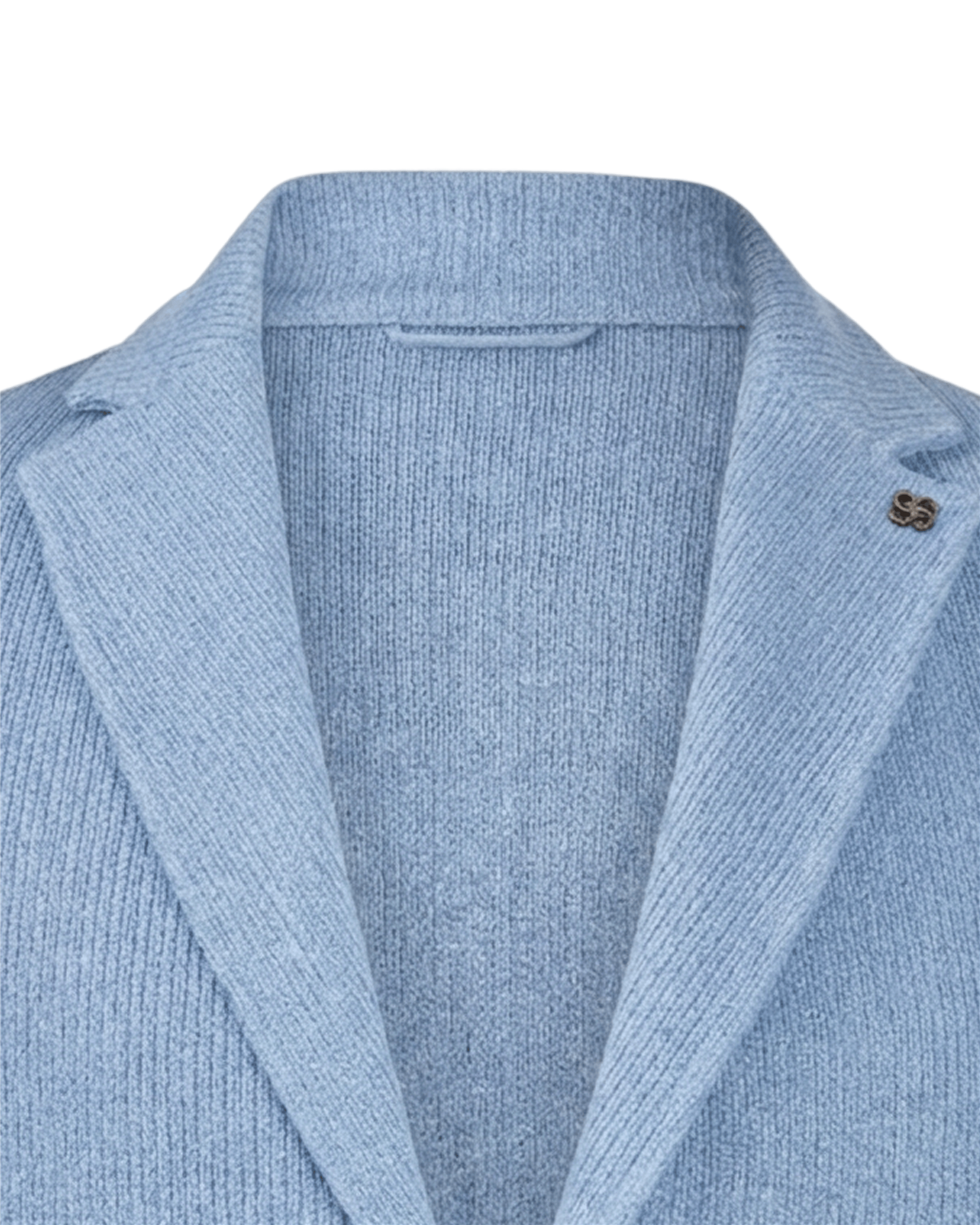 Ribbed knit jacket - Light blue