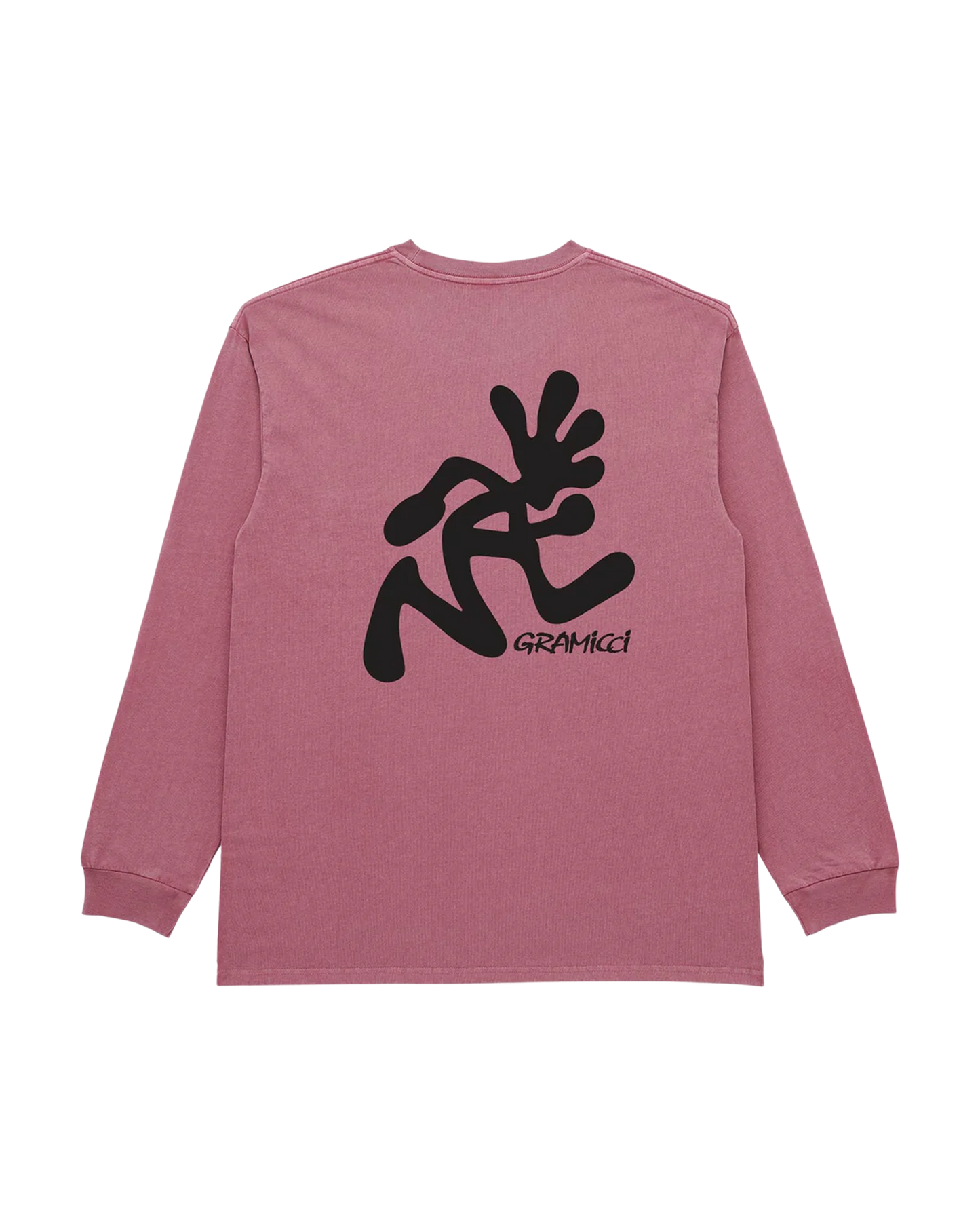 Running Man L/S Tee Pigment Dyed - Red Pigment