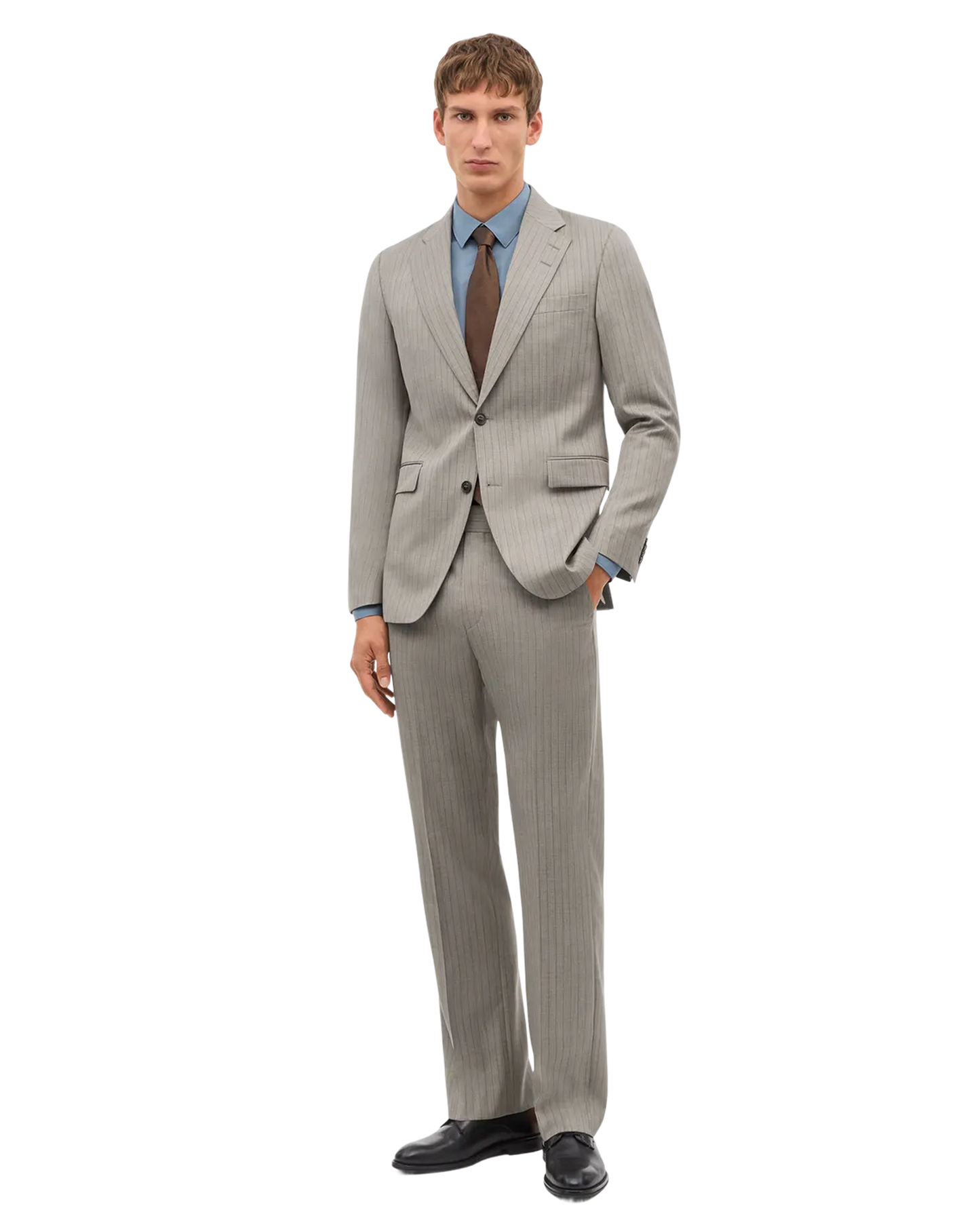 Ease Pinstriped Wool Jacket