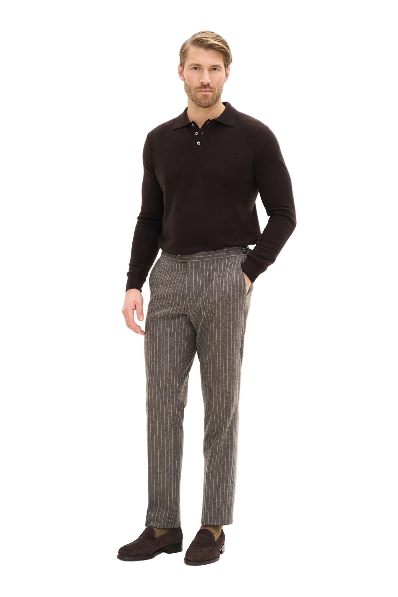 Dandy Side Adjuster Trousers Hazelnut Brown