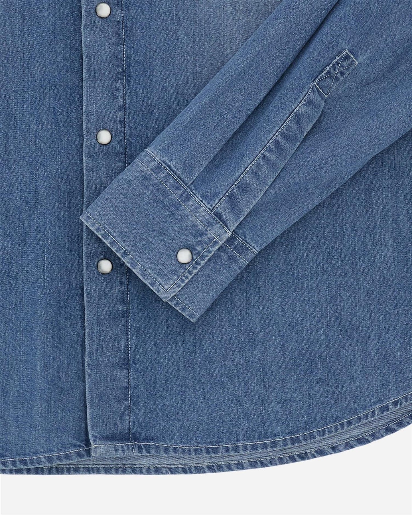 Men’s shirt in bleached denim with faded effect modern fit – Curtis