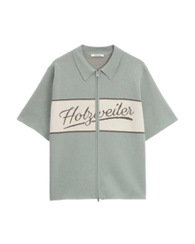 Jacquard Knit Zip Through