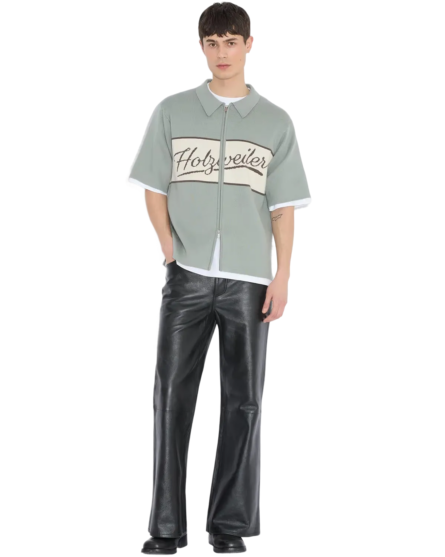 Jacquard Knit Zip Through