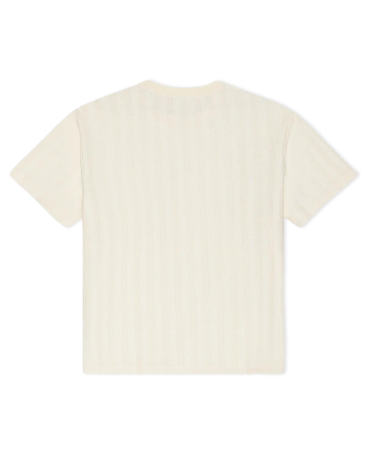 Les Deux Stripe Jacquard T-Shirt – Eggnog White