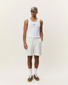 Stripe Jacquard Shorts Eggnog White