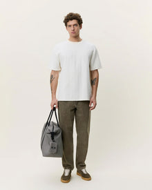 Les Deux Stripe Jacquard T-Shirt – Eggnog White