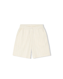Stripe Jacquard Shorts Eggnog White