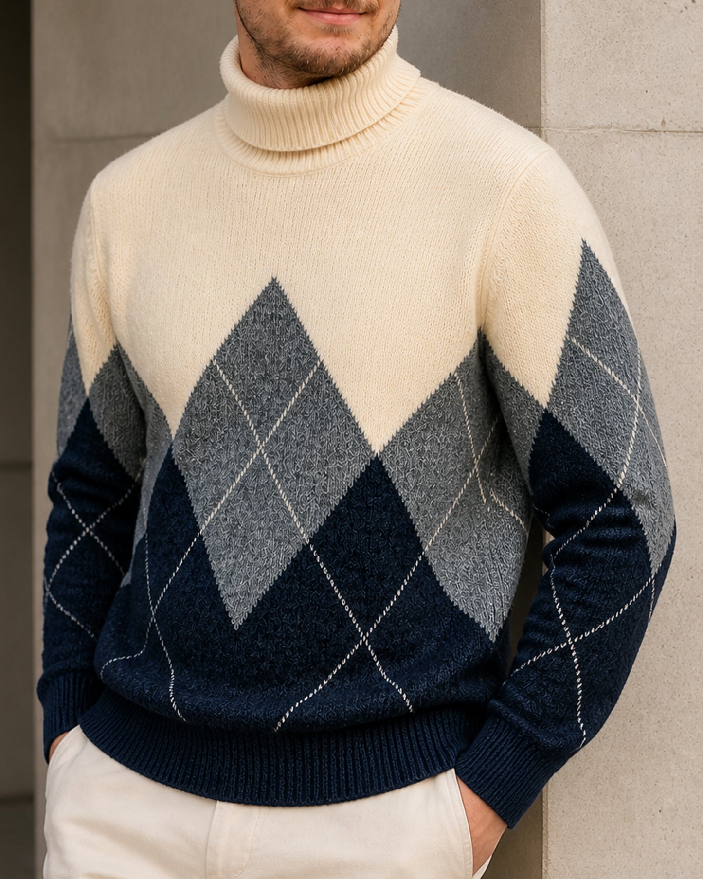 Gran Sasso Super Geelong Rollneck Off White