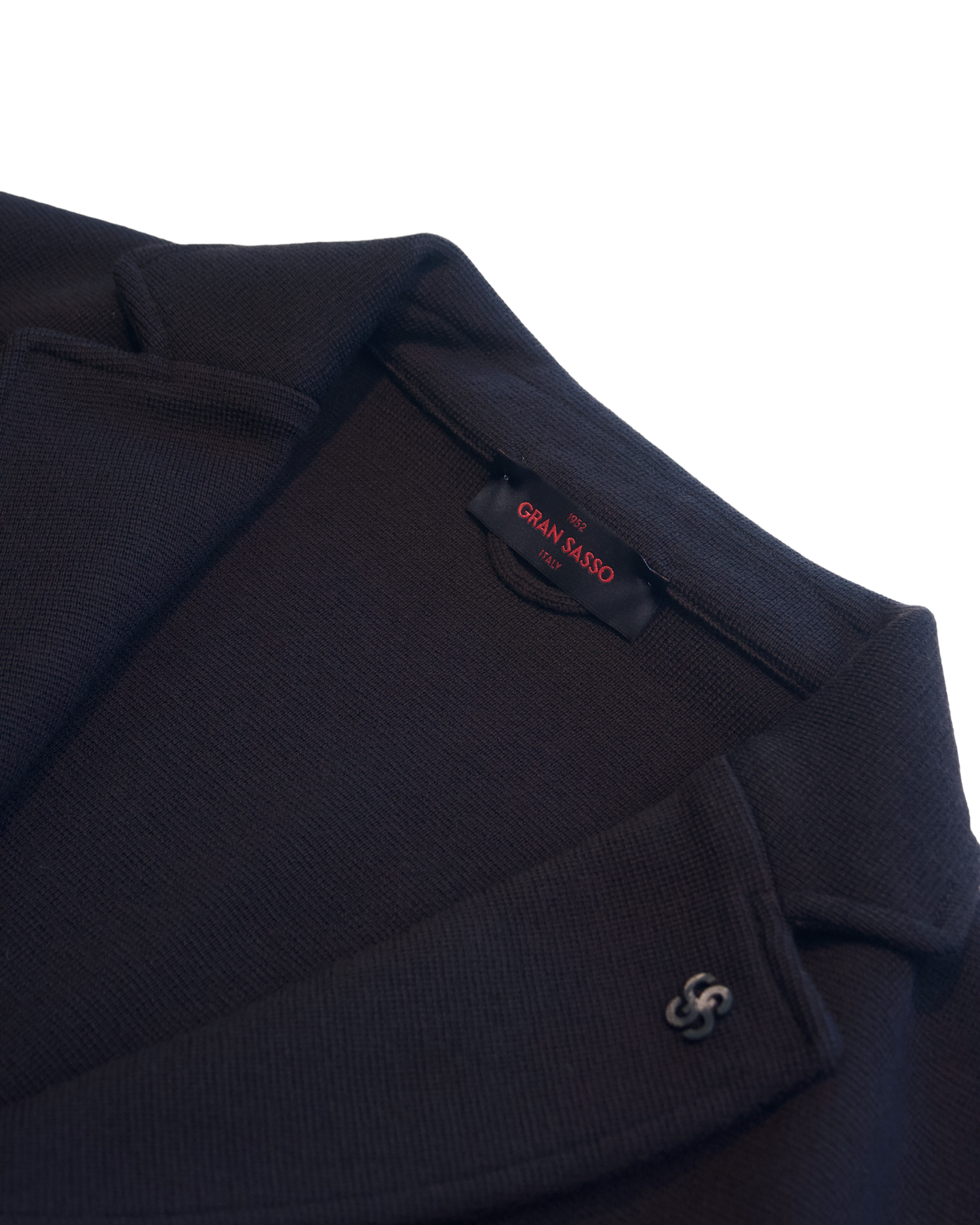 Strikket Blazer i Travel Wool Dark Blue