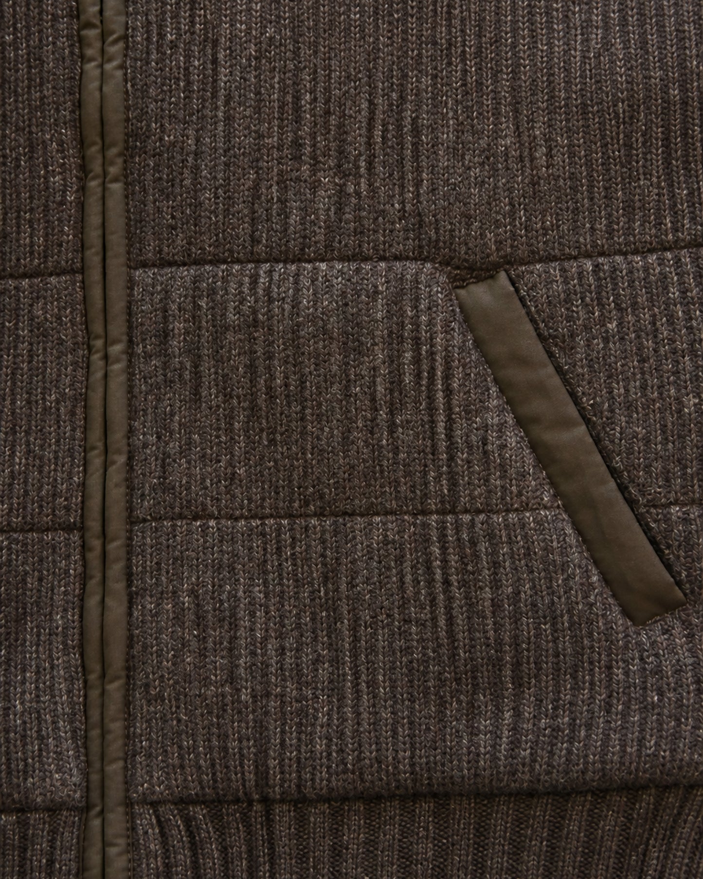 Gran Sasso Sartorial Vest with Hood Brown