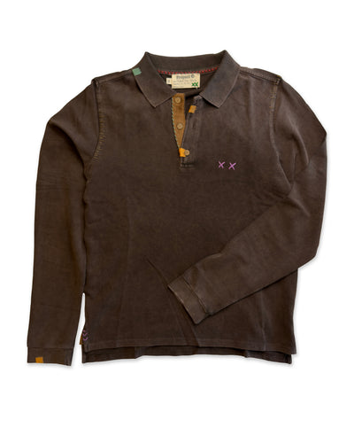 Prepster Langermet Polo Coffee Brown