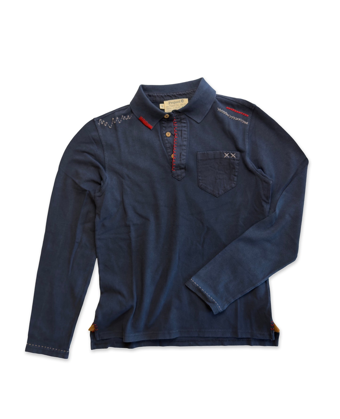 Project E Langermet Polo med Lomme Navy