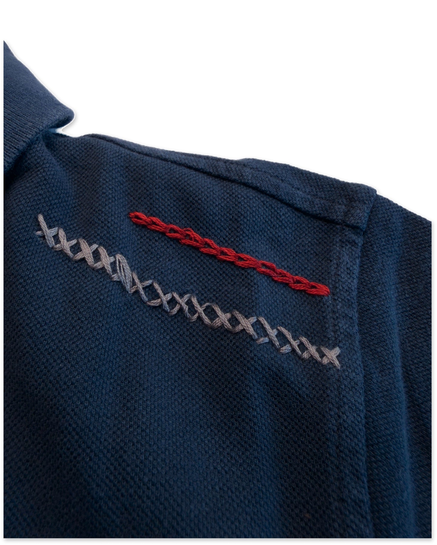Project E Langermet Polo med Lomme Navy