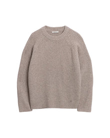 Adrian Rib Crewneck Beige