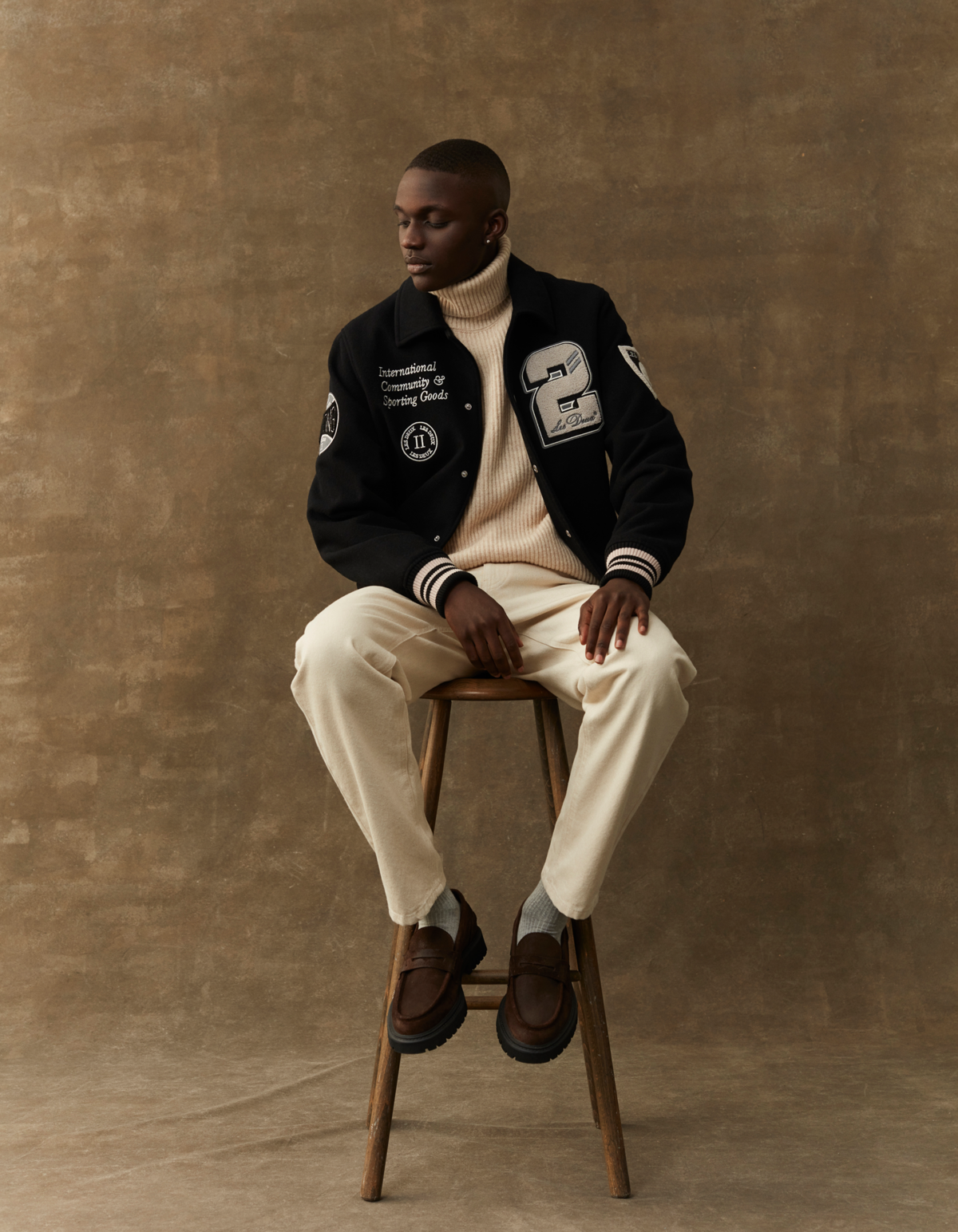 Varsity wool jacket