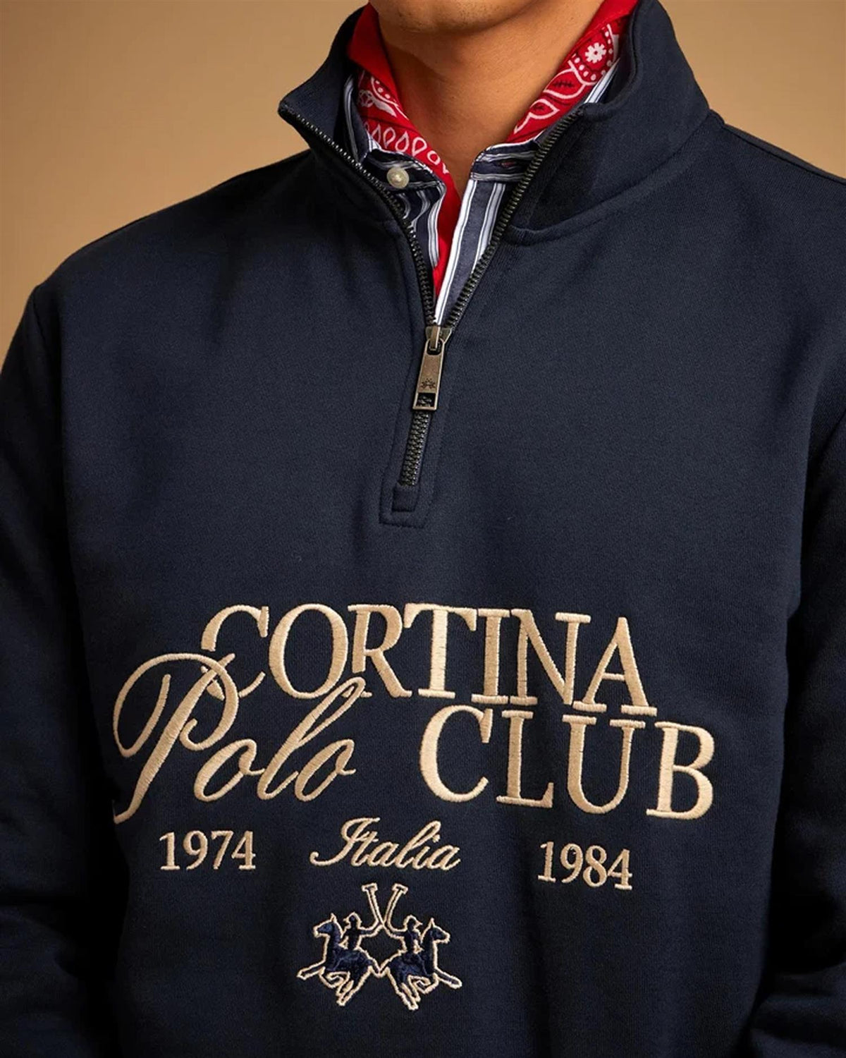La Martina Cortina Dominic Half-Zip Sweatshirt – Navy