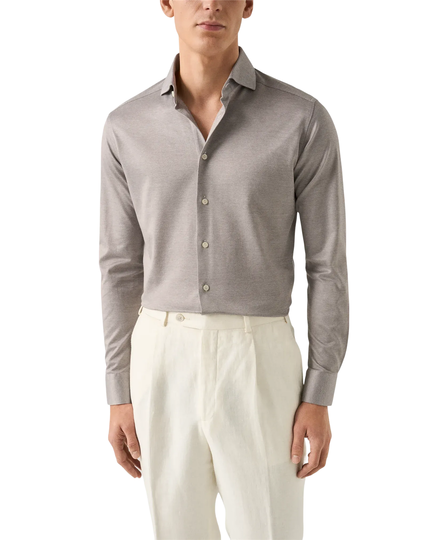 Filo di Scozia Jacquard Knit Shirt