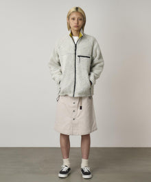 Reversible Sherpa Jacket Natural/Chartreuse
