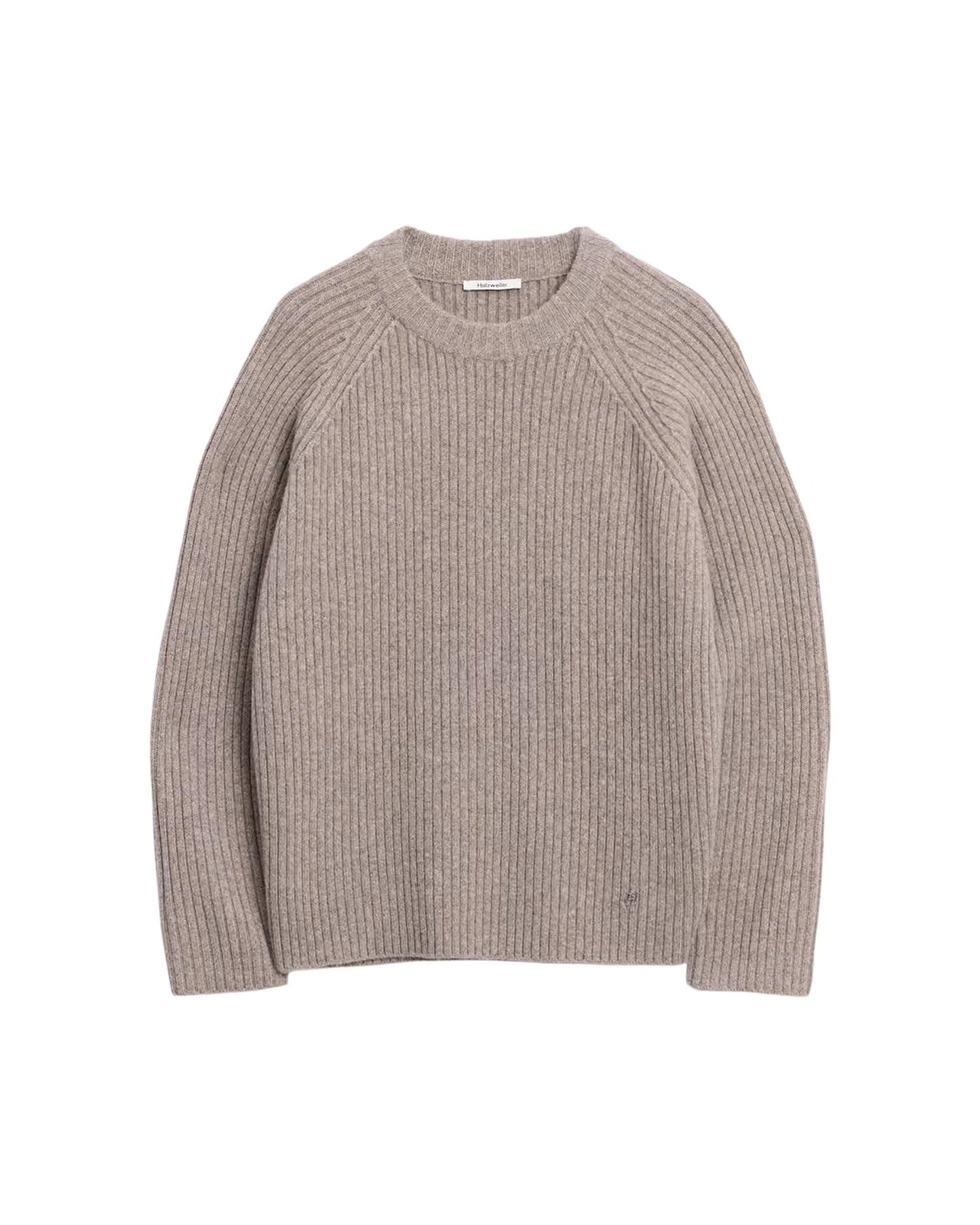 Adrian Rib Crewneck - Taupe