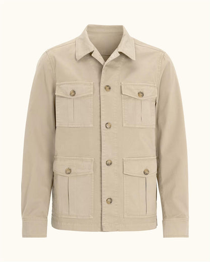 Regular Fit Safari Overshirt Bomullsstretch