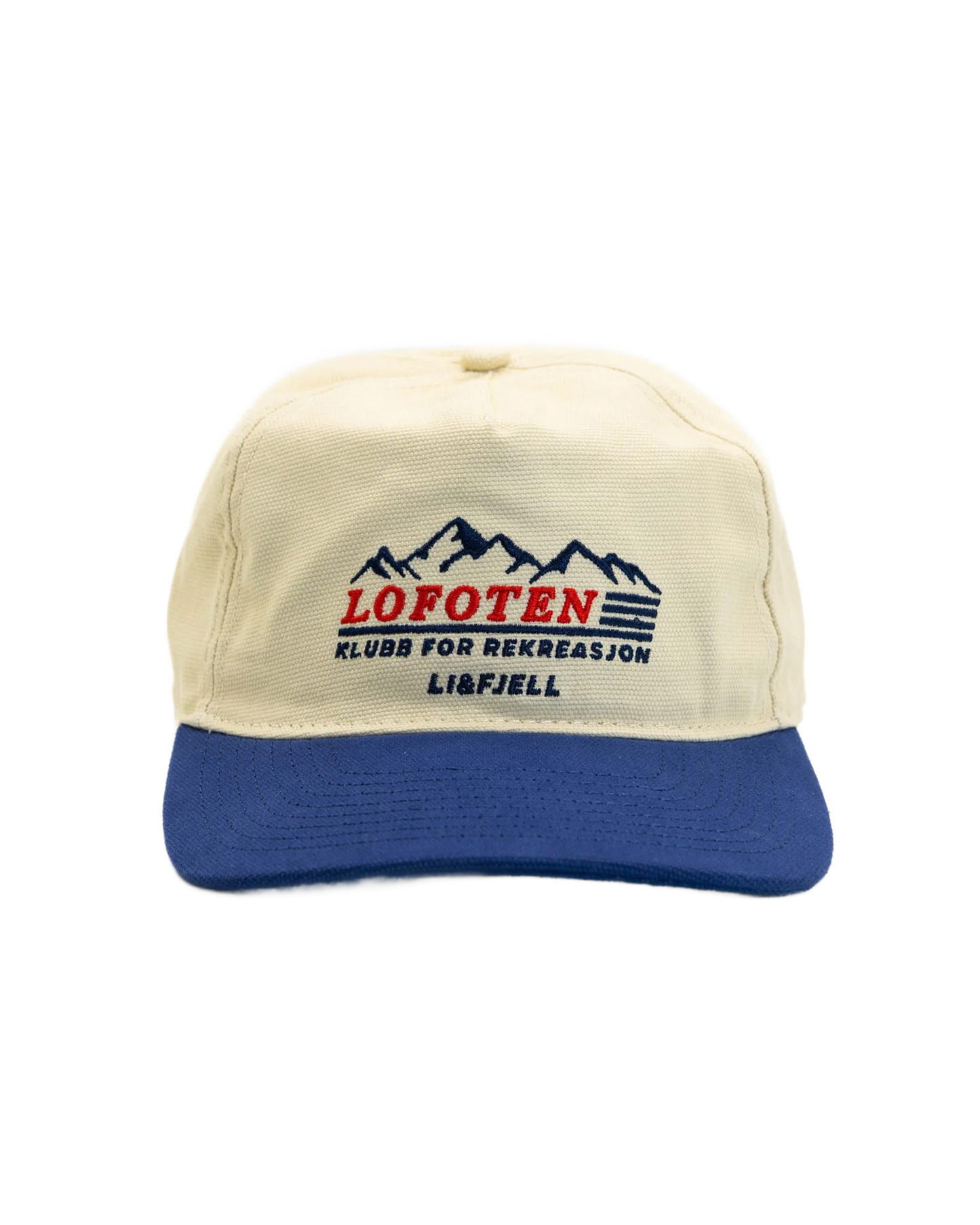 Lofoten Rekreasjon Caps – Kremhvit/Blå
