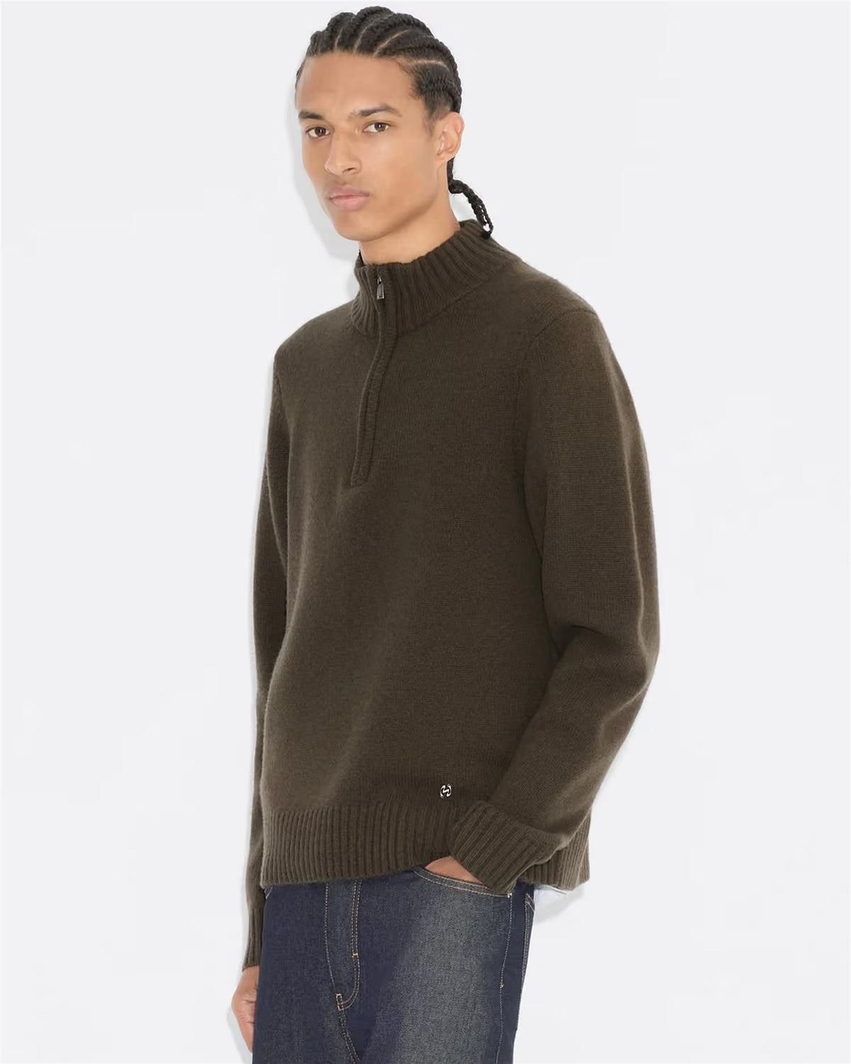 Andreas Half-Zip Sweater – Dk. Green