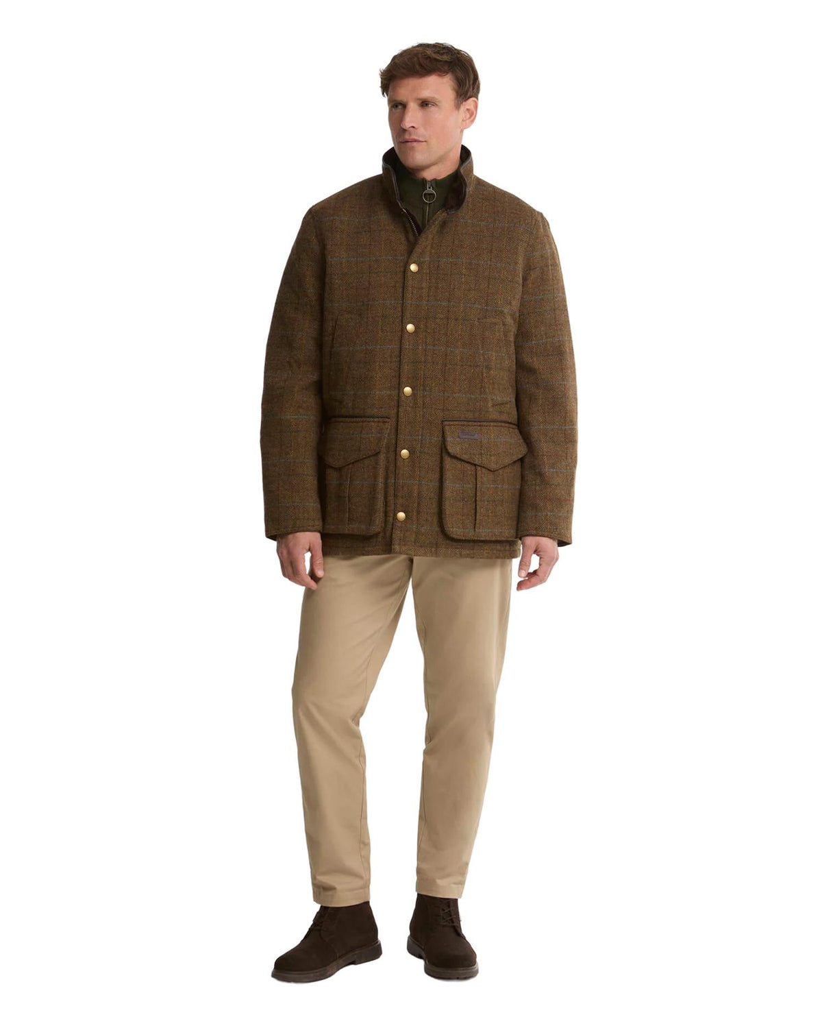 Hereford Tweed Wool Jacket – Moss Green