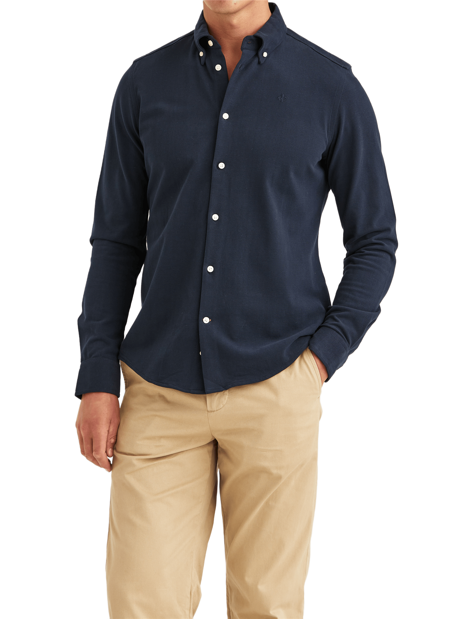 Camden Pique Shirt Old Blue