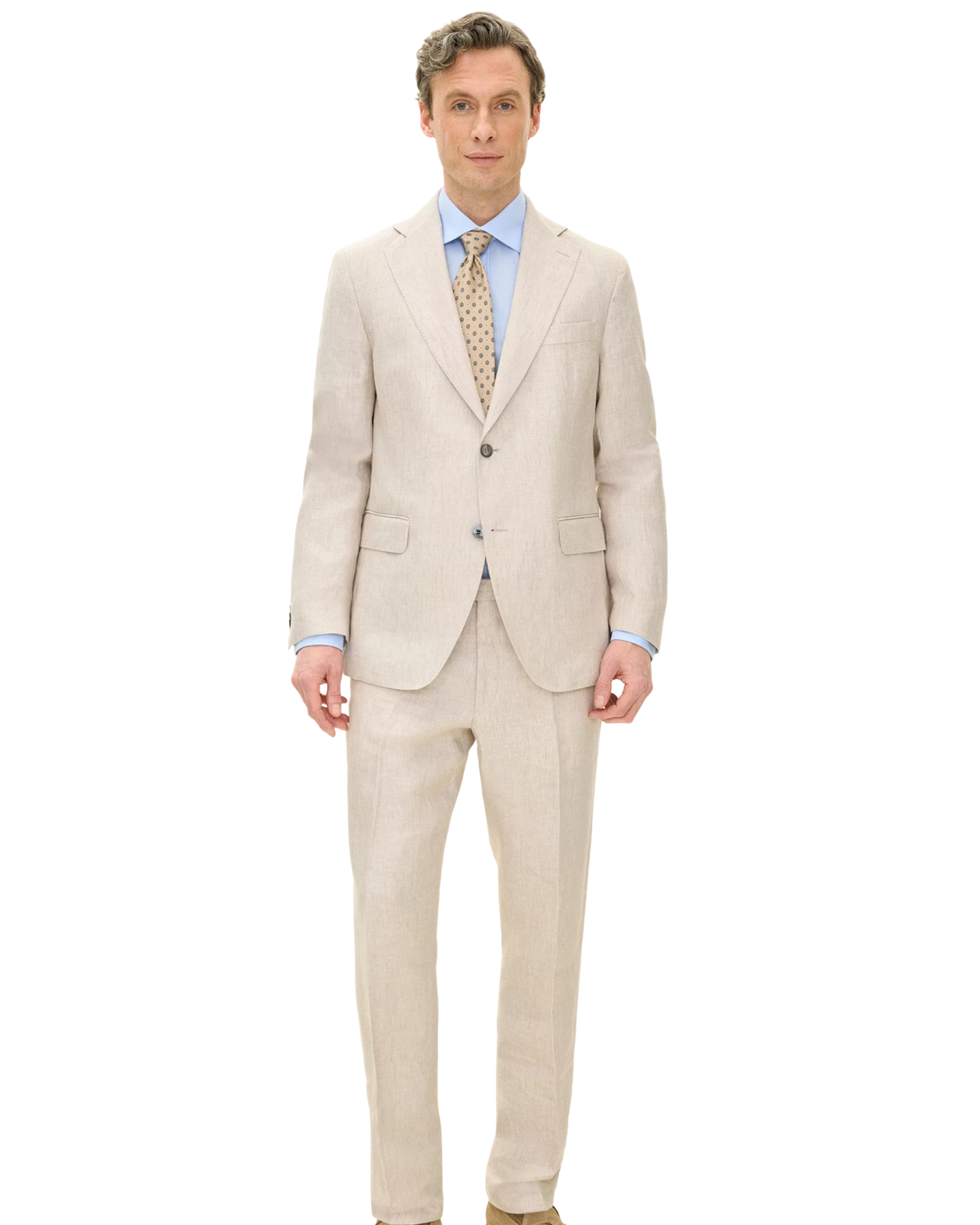 Ferry Regular Fit Linblazer – White Grass