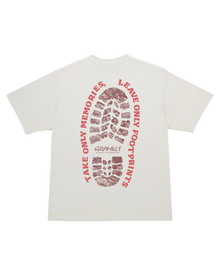 Footprints Tee Pigment Dyed - Natural Pigment