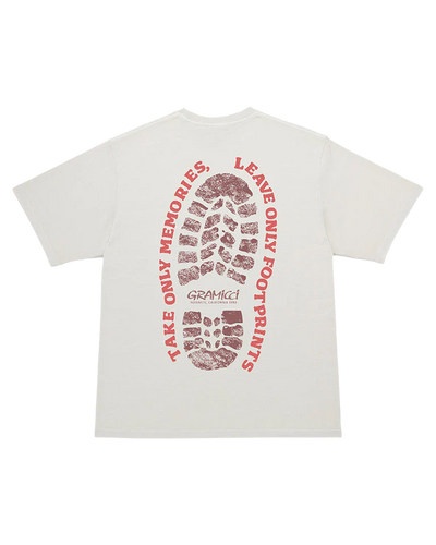Footprints Tee Pigment Dyed - Natural Pigment