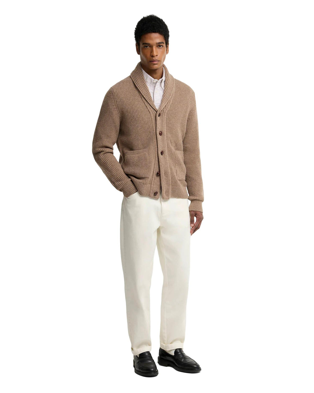 Hartland Wool Cardigan – Stone
