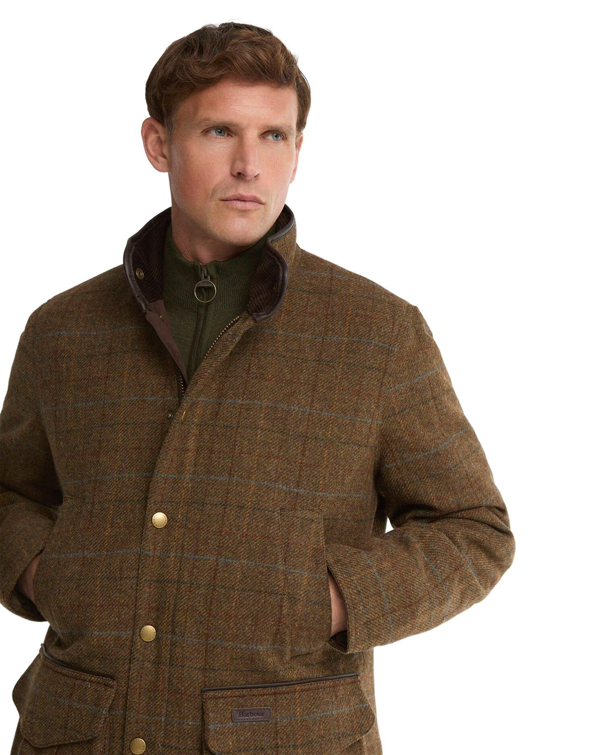 Hereford Tweed Wool Jacket – Moss Green