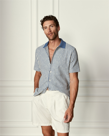 Short sleeve striped jersey shirt